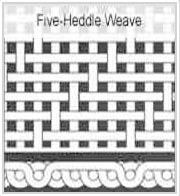 five heddle weave